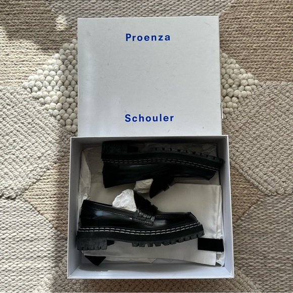 🚫 SOLD: PROENZA SCHOULER Black Lug Sole Platform Loafer - Picture 2 of 10